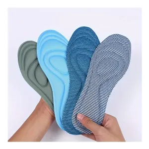 1 Pair 4D Memory Foam Nano Antibacterial Insoles, Deodorant Sweat Absorption Foot Care Inserts