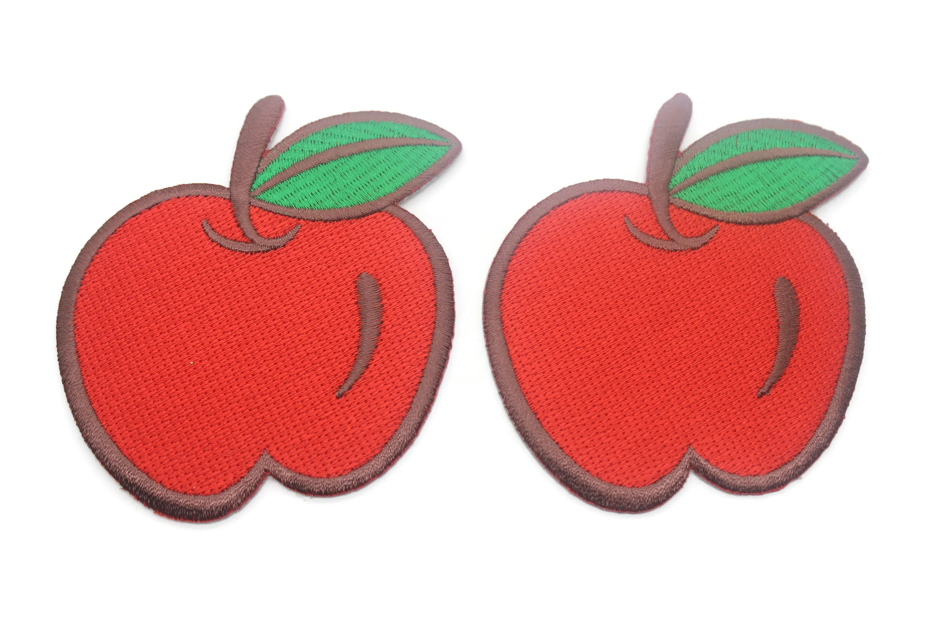 12 Pcs Apple Patch 3.58 Inch Iron On Patch Embroidery, Custom Patch, High Quality Sew On Badge for Denim, Sew On Patch, Fruit Appliques