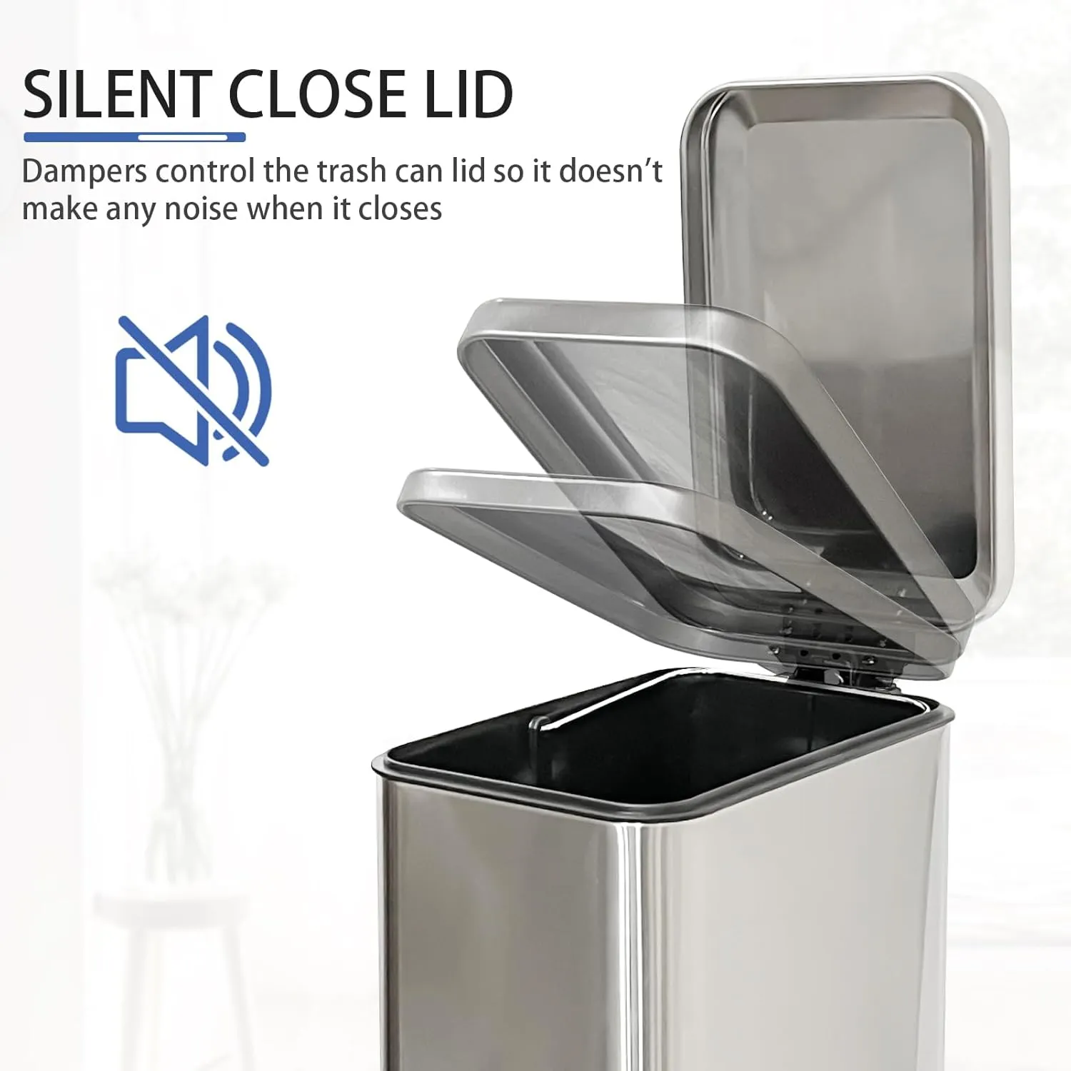 15L Slim Kitchen Trash Can