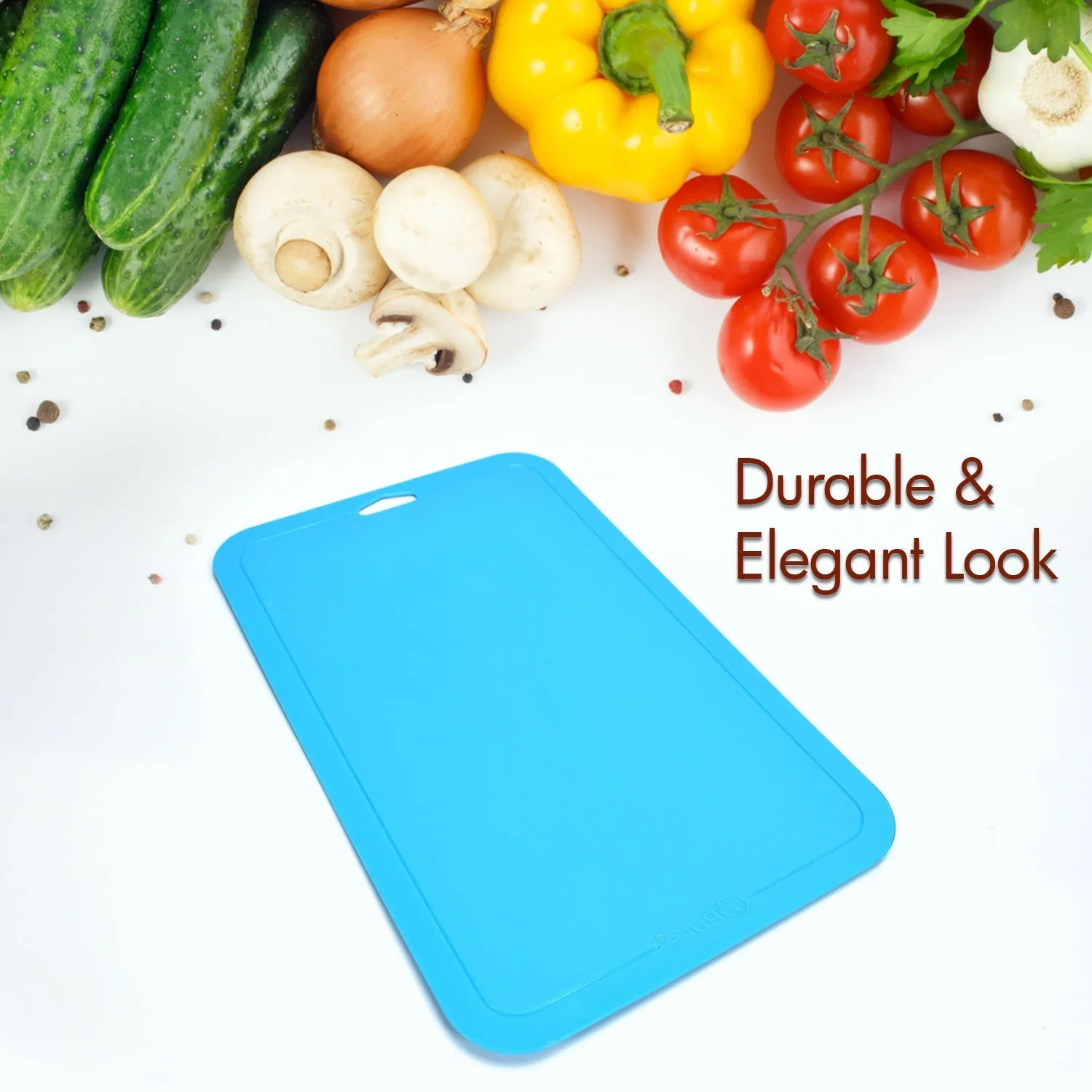 2478 Vegetables and Fruits Cutting Chopping Board Plastic Chopper Cutter Board Non-slip Antibacterial Surface with Extra Thickness