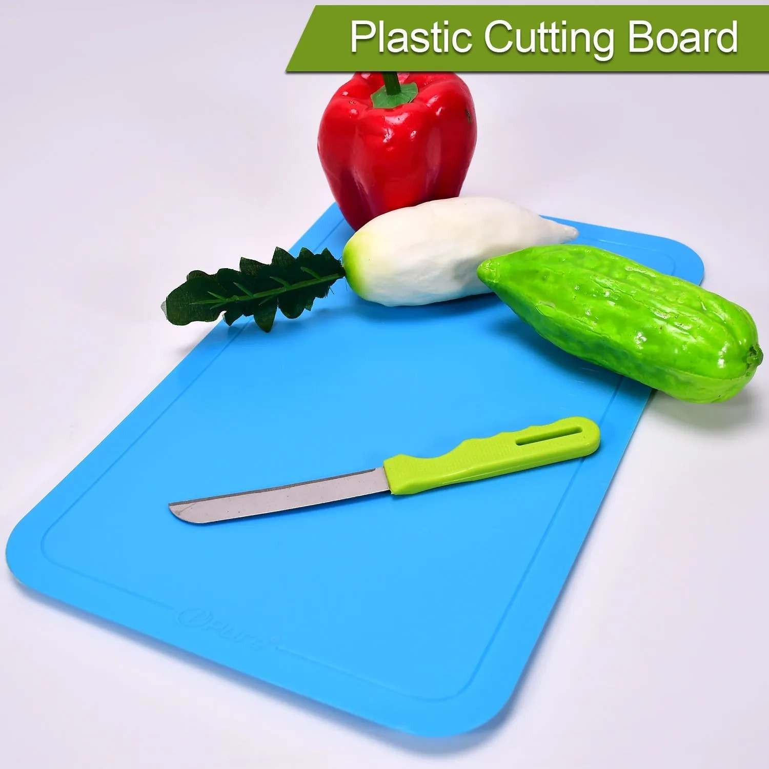 2478 Vegetables and Fruits Cutting Chopping Board Plastic Chopper Cutter Board Non-slip Antibacterial Surface with Extra Thickness