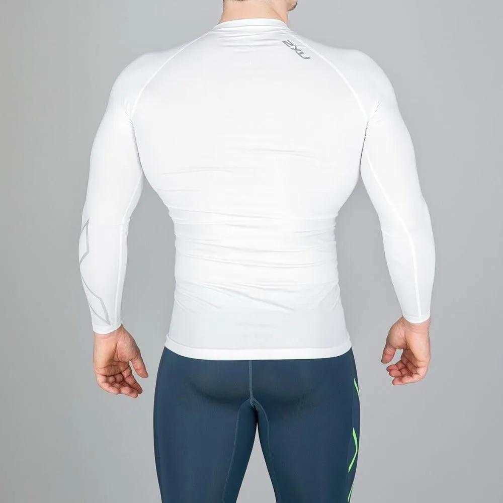 2XU Men's Compression L/S Top - White