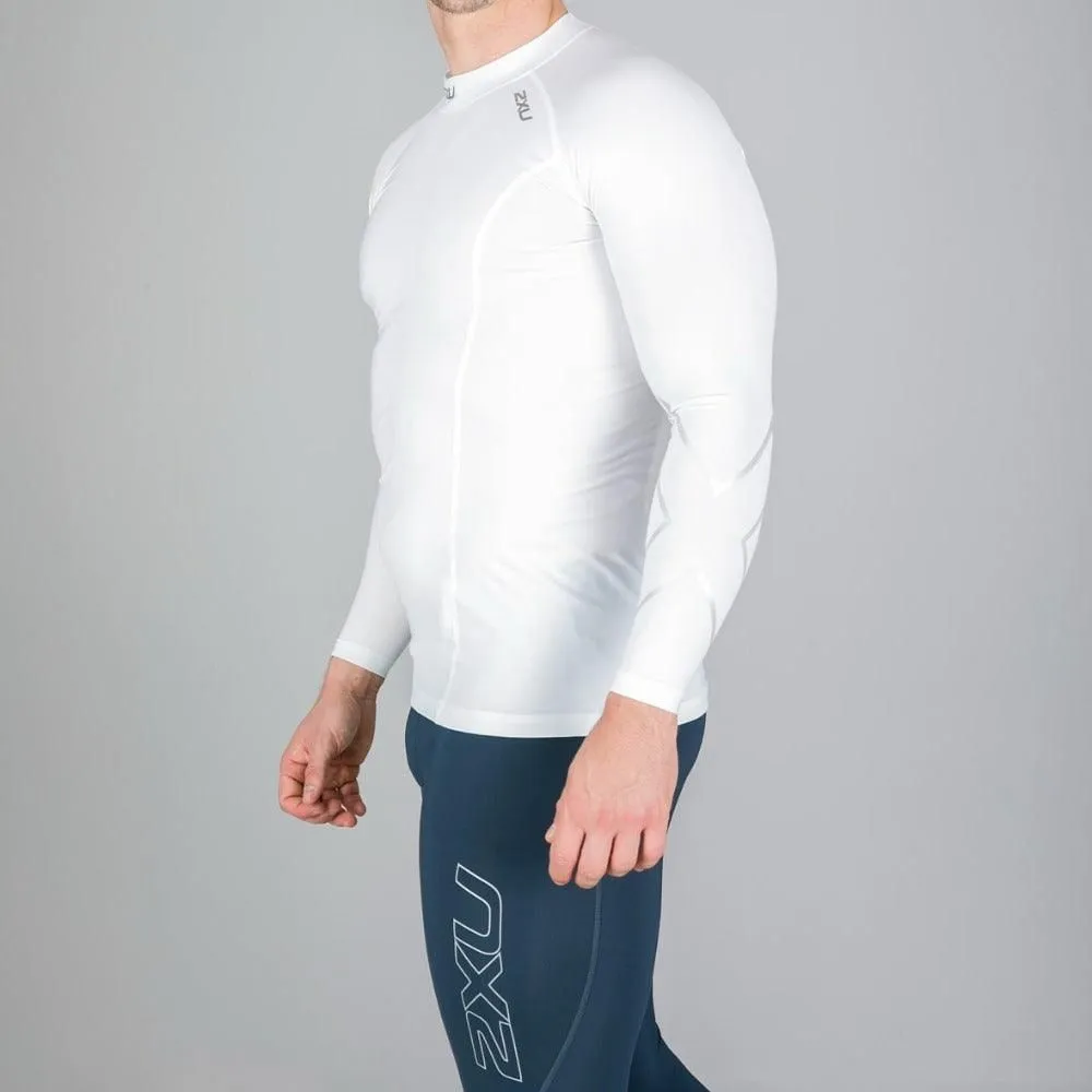 2XU Men's Compression L/S Top - White