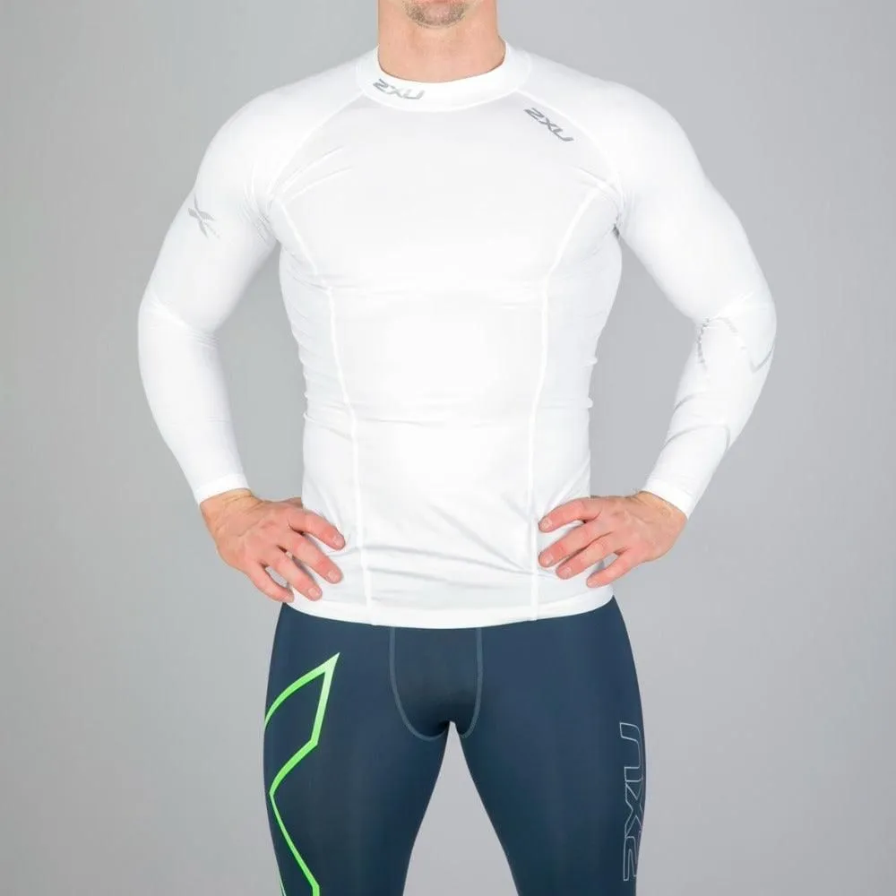 2XU Men's Compression L/S Top - White