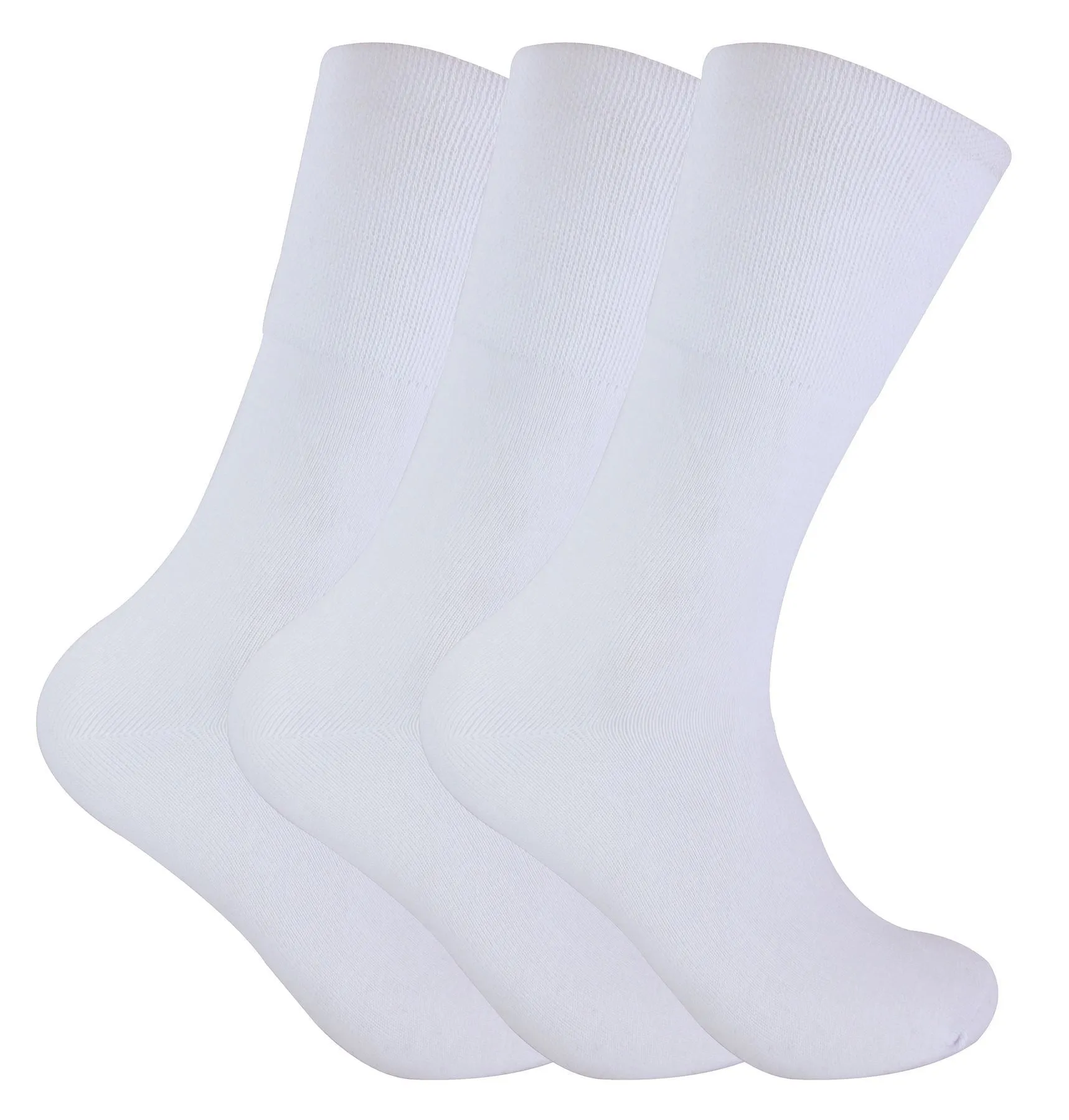 3 Pairs Mens Thermal Diabetic Socks (6-11 UK / THRDIAM05)WHT