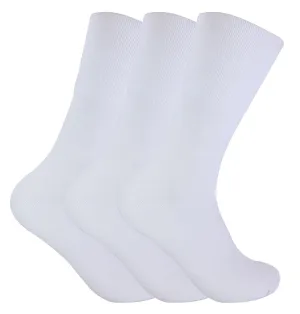 3 Pairs Mens Thermal Diabetic Socks (6-11 UK / THRDIAM05)WHT