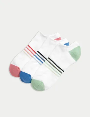 3pk Cotton Rich Striped Trainer Liners™