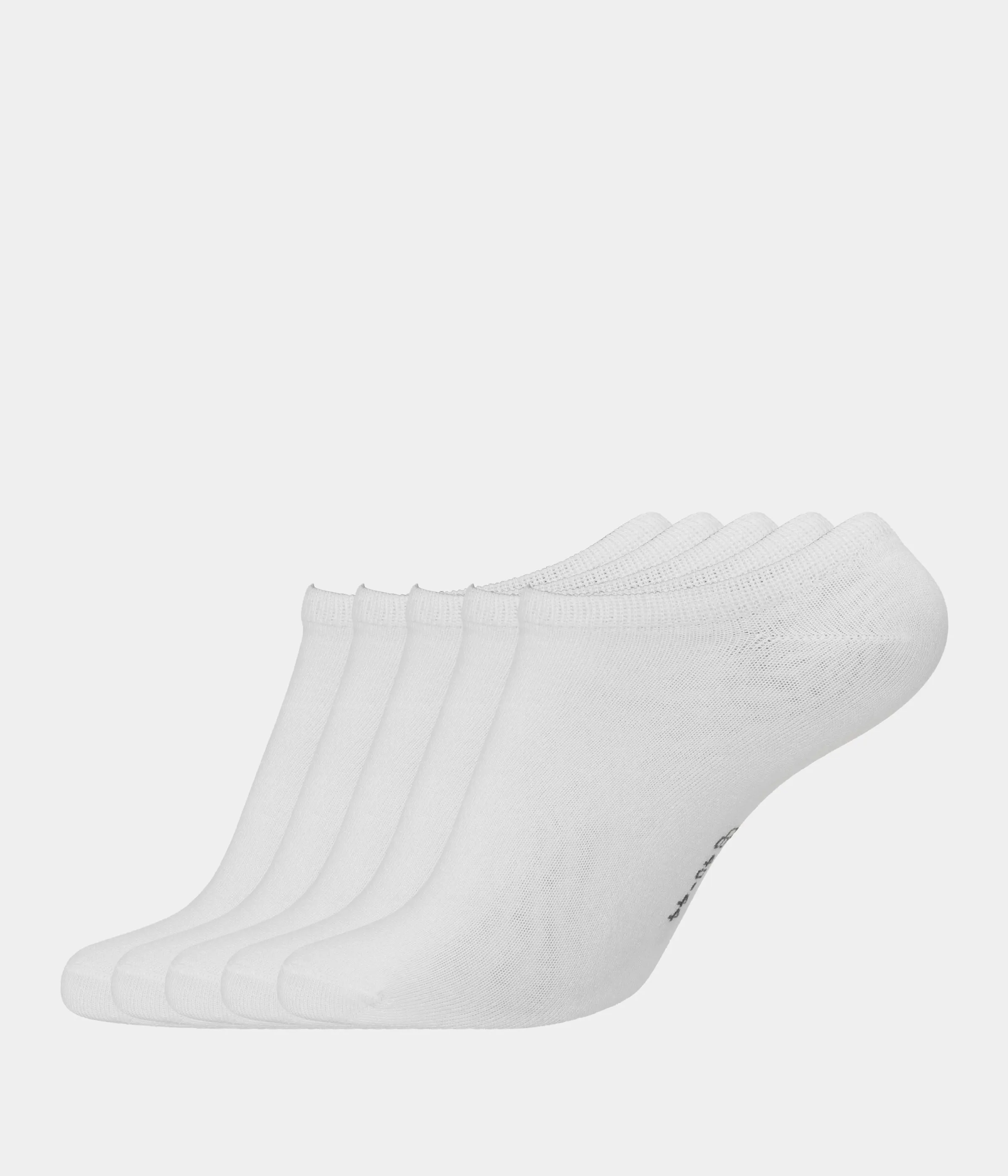 5 pack white bamboo no show socks