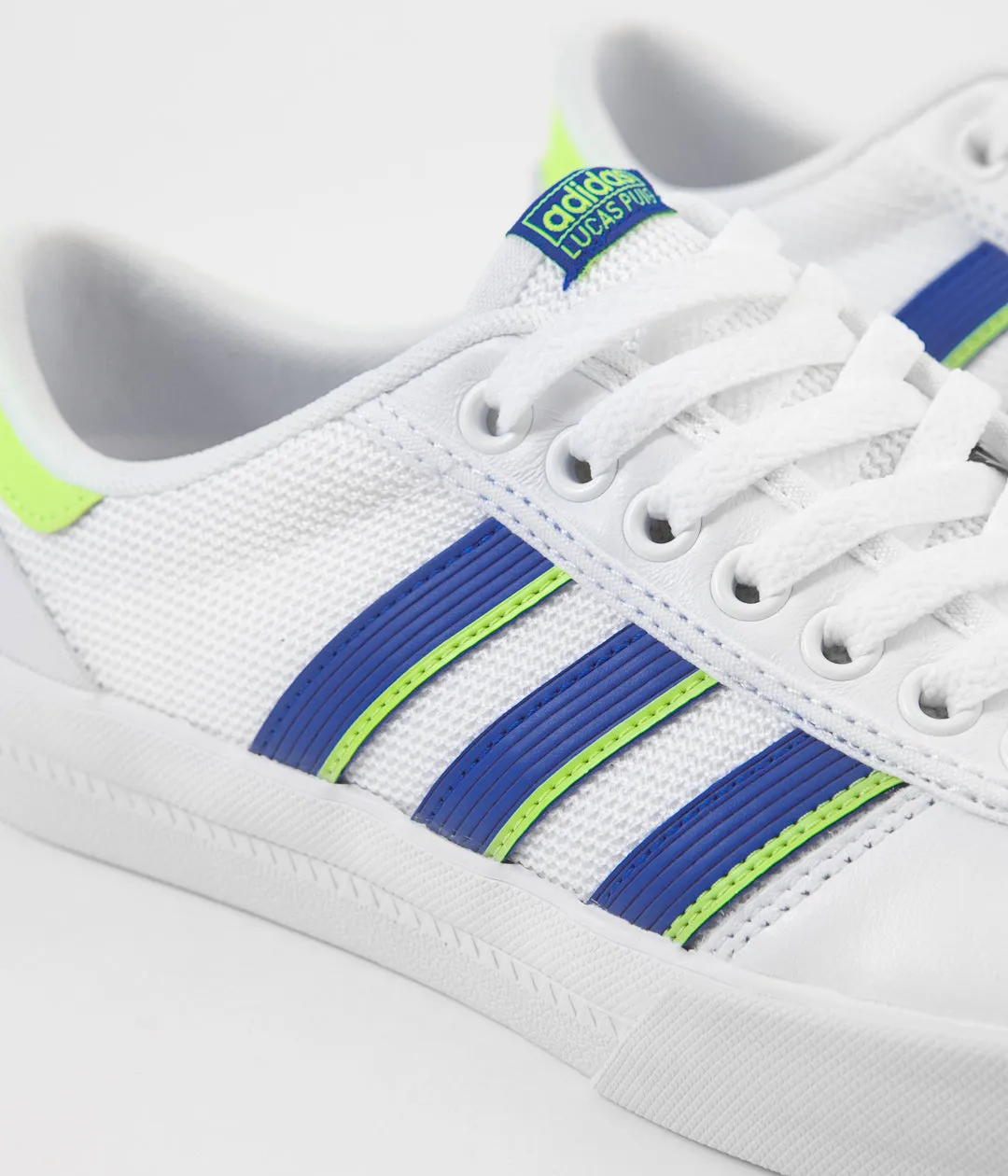 Adidas Lucas Premiere Shoes - White / Glory Blue / Signal Green