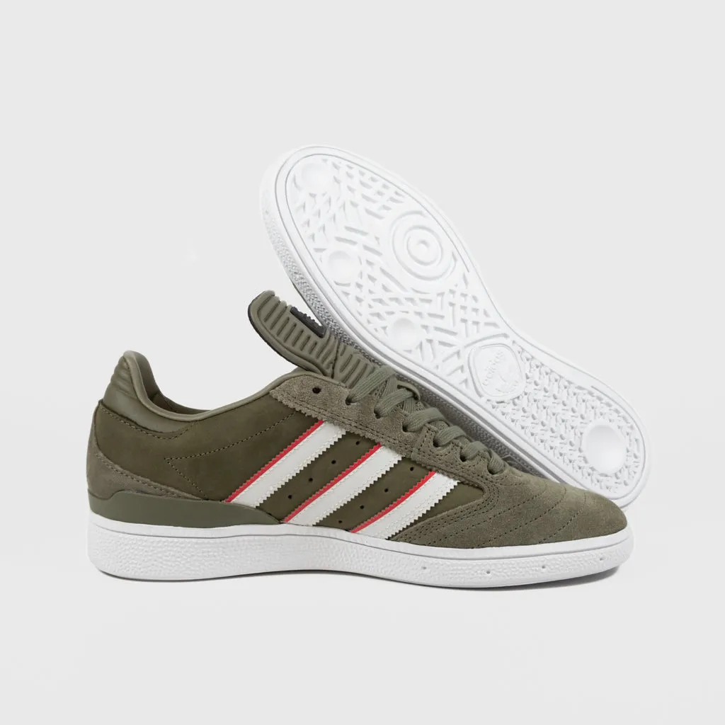 Adidas Skateboarding - Dan Mancina Busenitz Shoes - Olive Strata / Red / Cloud White