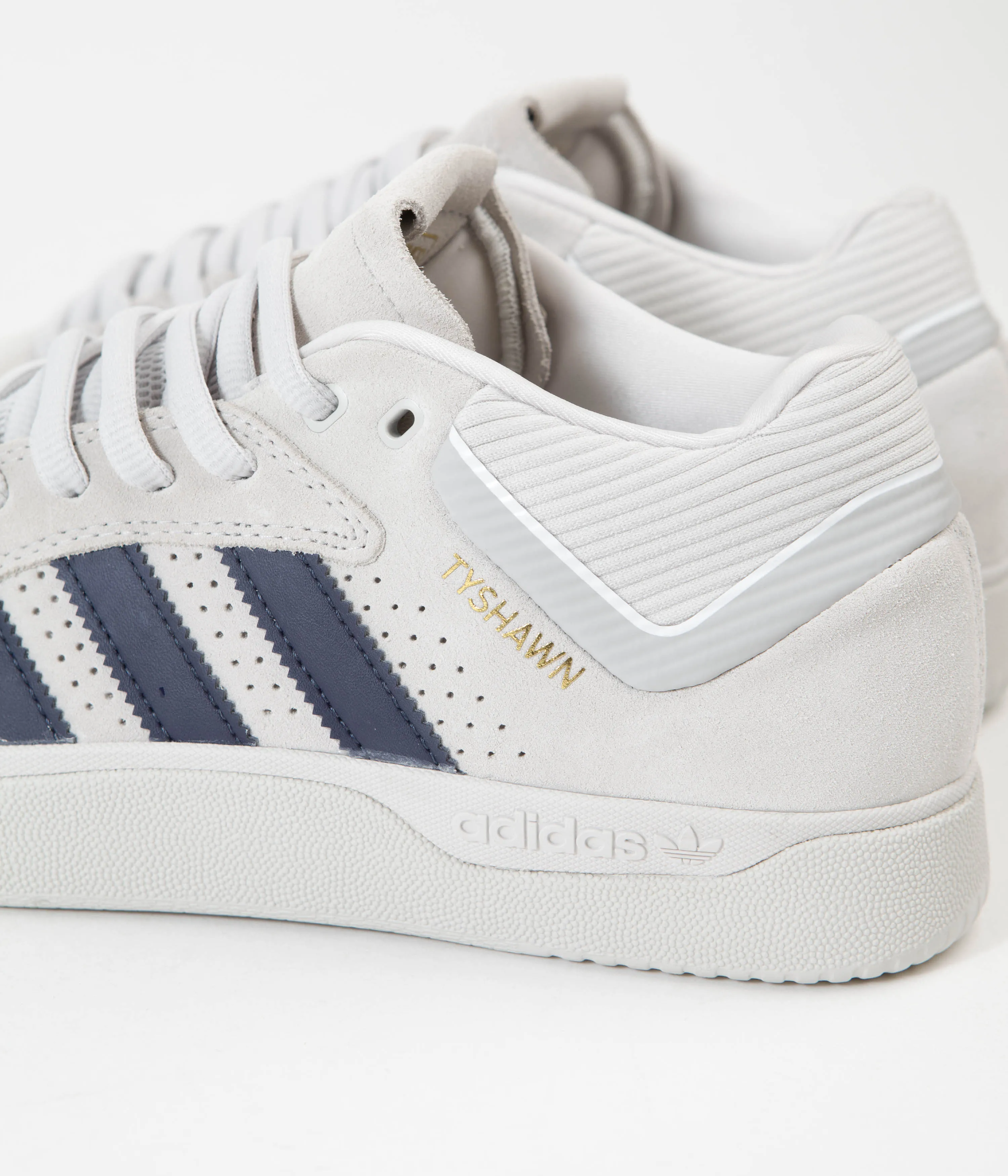 Adidas Tyshawn Shoes - Grey One / Collegiate Navy / FTWR White