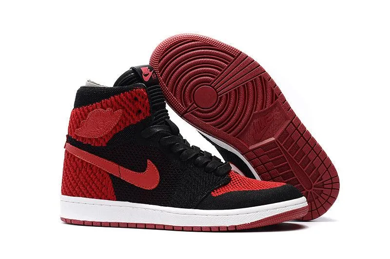 Air Jordan 1 Flyknit “Bred” Black/Varsity Red-White