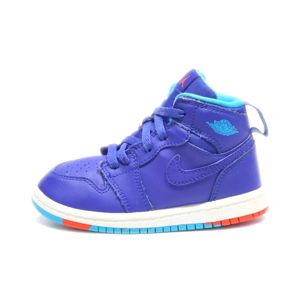 Air Jordan Retro High Bp Sneakers Leather Blue Colour For Kids