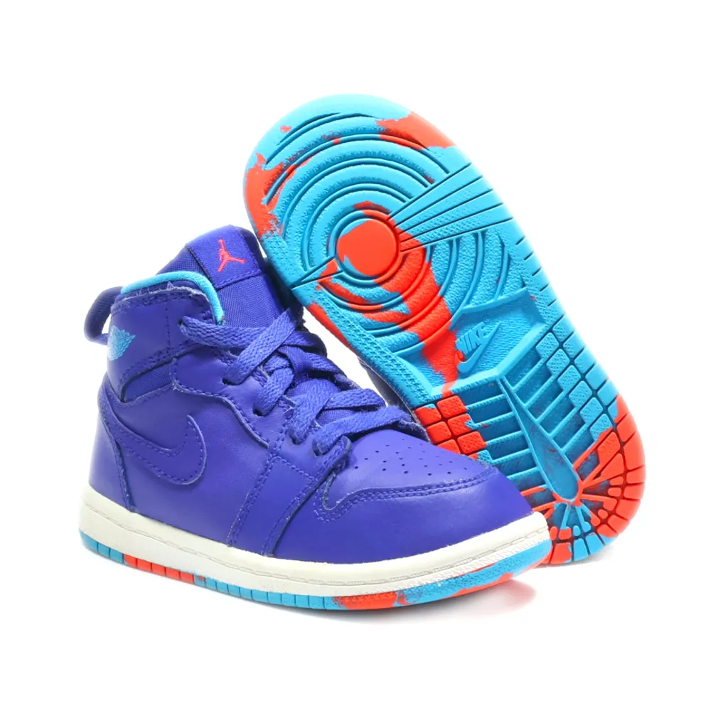 Air Jordan Retro High Bp Sneakers Leather Blue Colour For Kids