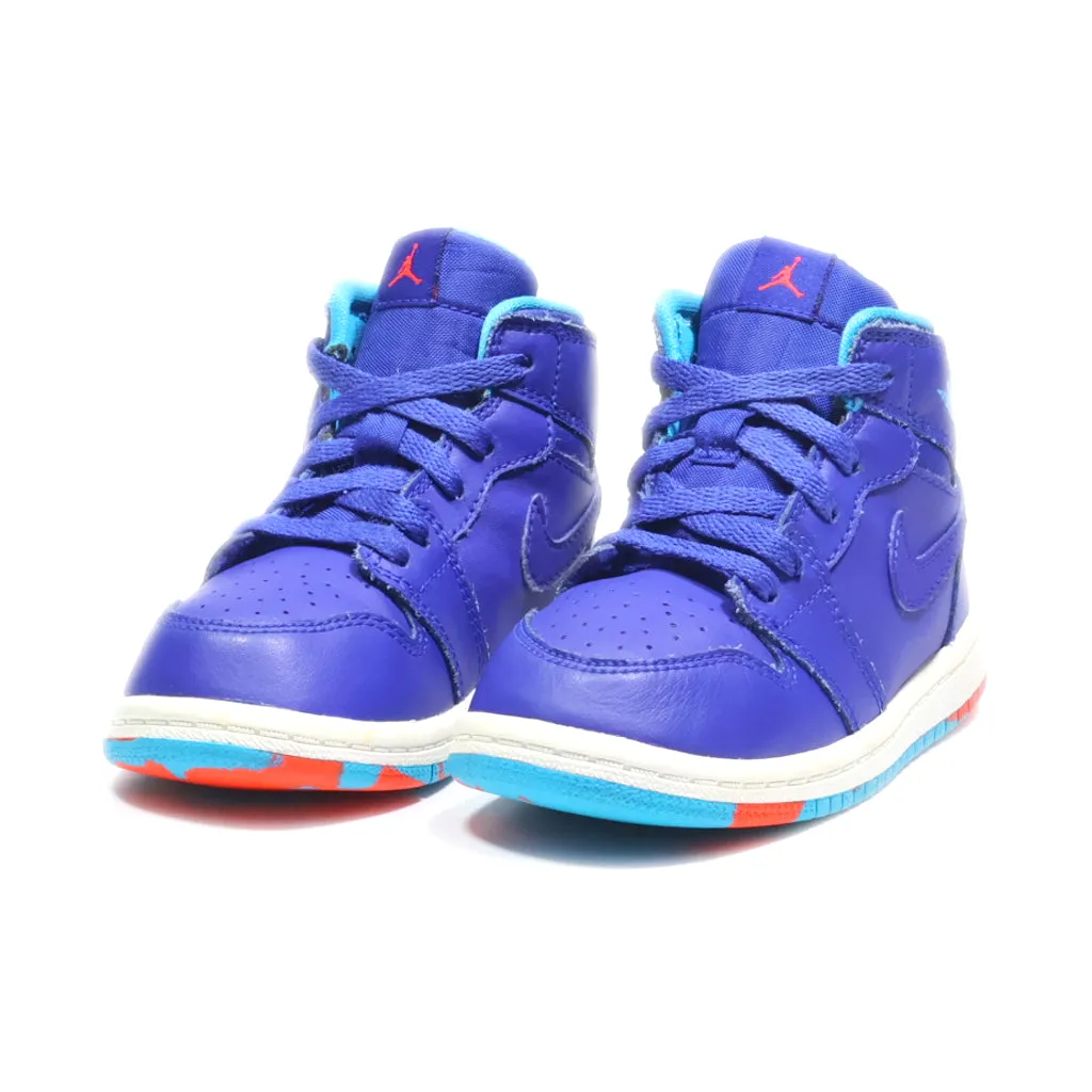 Air Jordan Retro High Bp Sneakers Leather Blue Colour For Kids