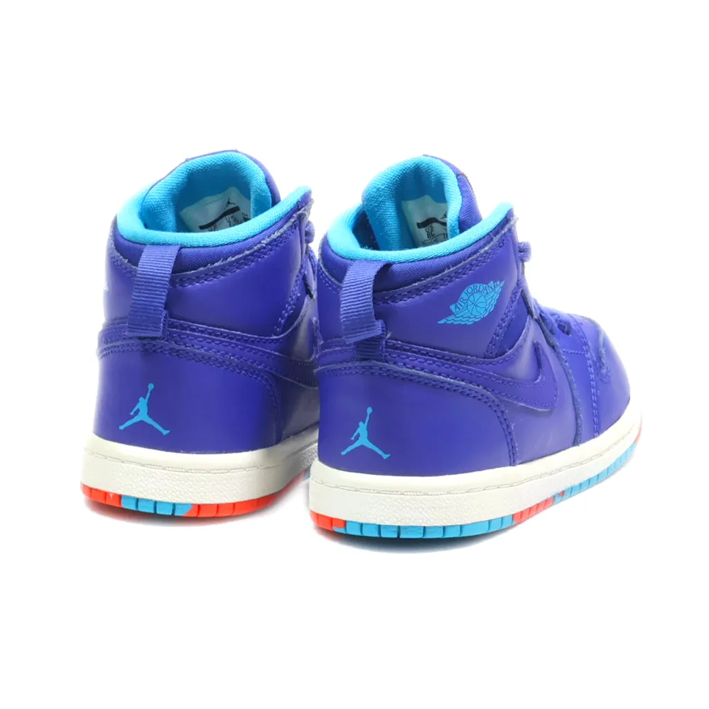 Air Jordan Retro High Bp Sneakers Leather Blue Colour For Kids