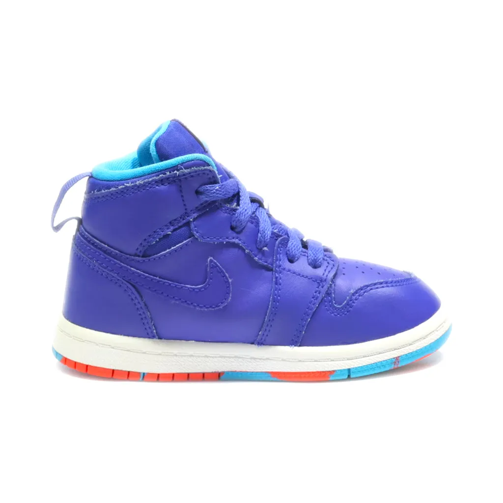 Air Jordan Retro High Bp Sneakers Leather Blue Colour For Kids