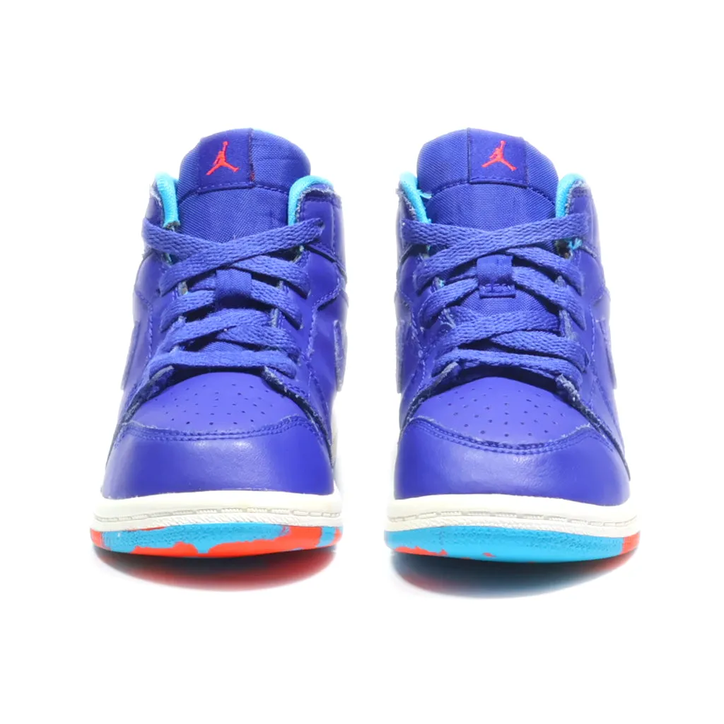 Air Jordan Retro High Bp Sneakers Leather Blue Colour For Kids