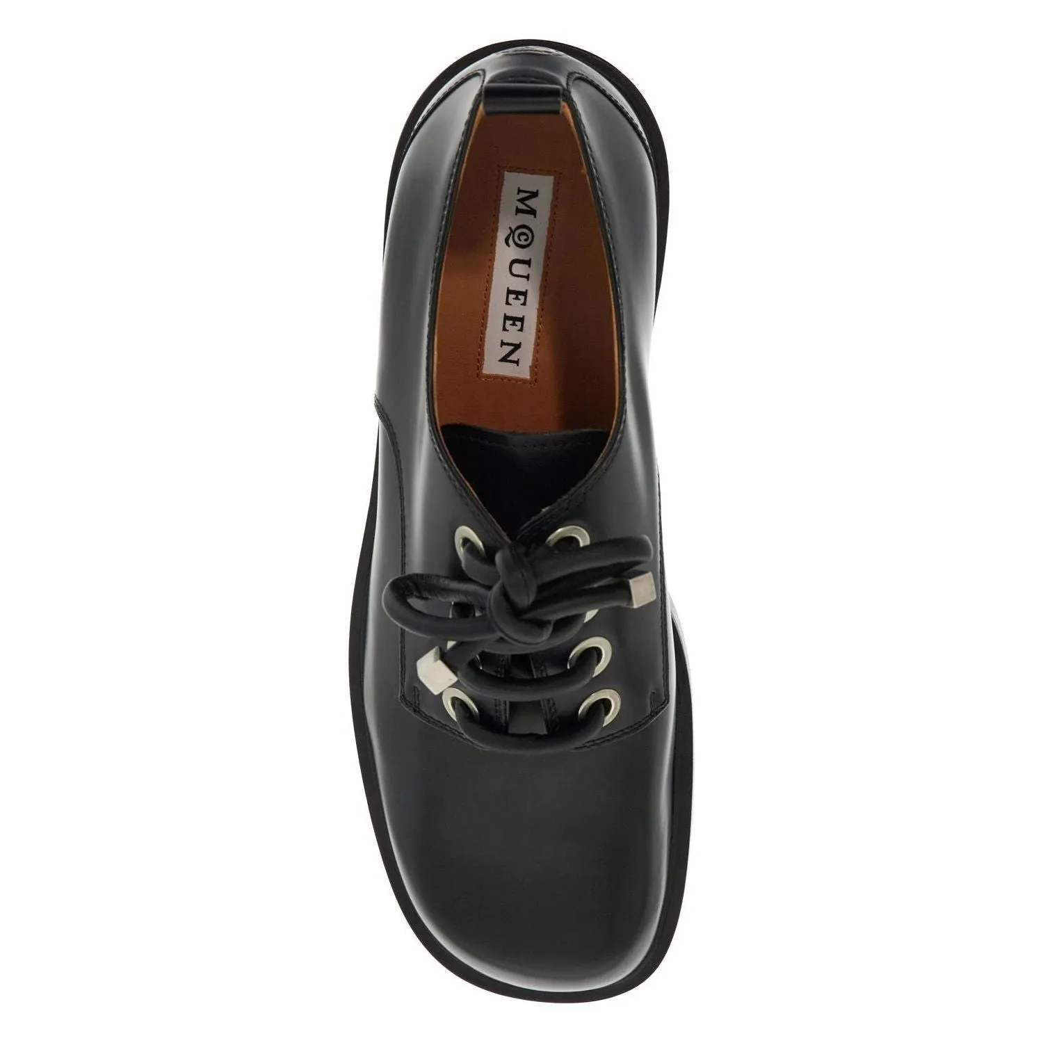 Alexander Mcqueen oversized lace-up leather shoes