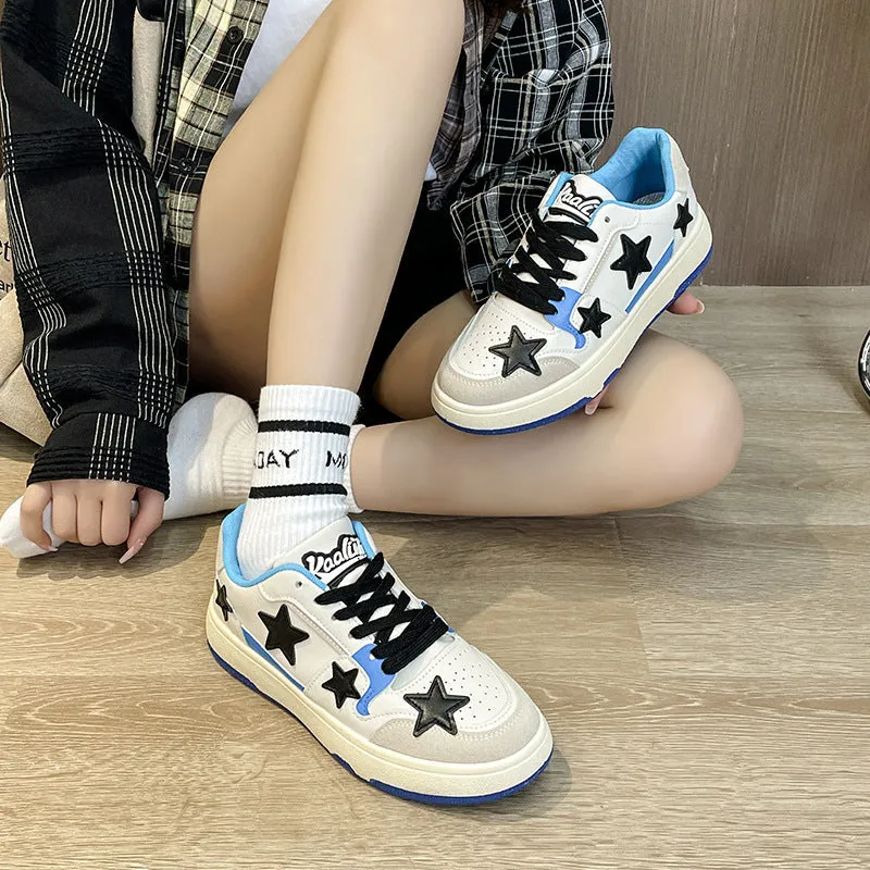 Amozae-Back To School Gifts Skater Girl Aesthetic Star Sneakers