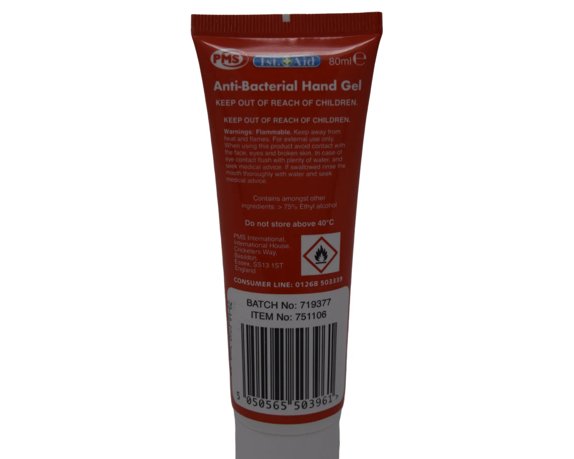 Anti bacterial hand gel - 80ml tube