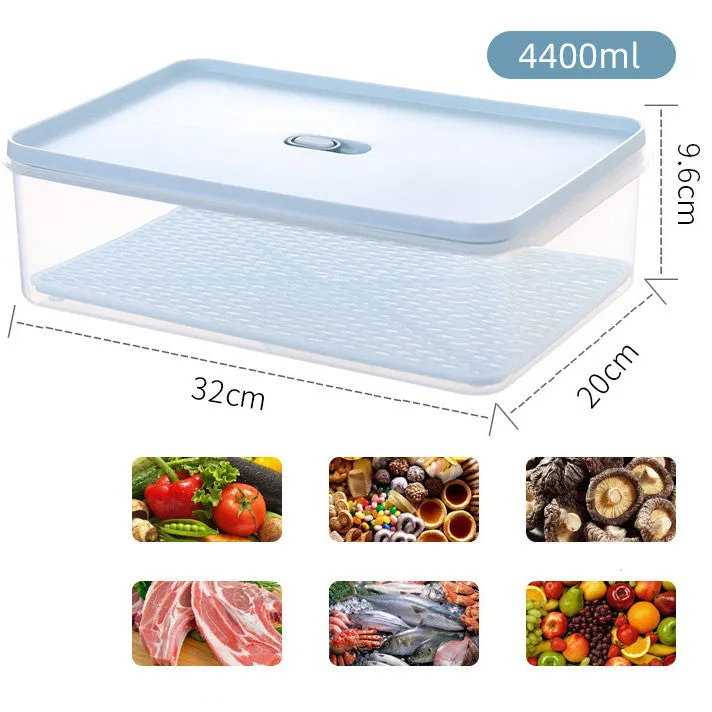 Antibacterial Refrigerator Storage Box, Food, Fruit And Food Storage Drain Basket