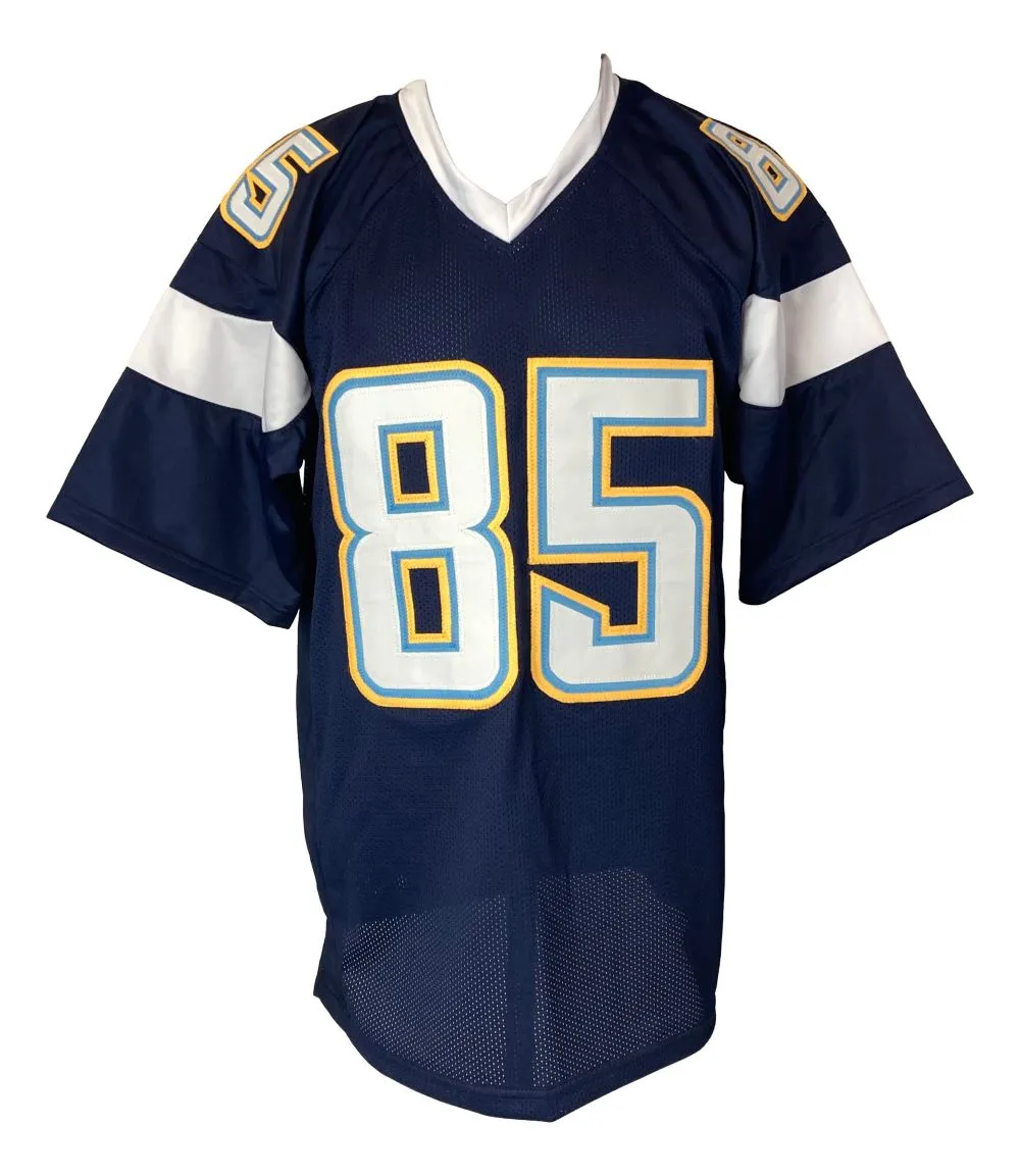 Antonio Gates San Diego Signed Navy Blue Football Jersey BAS