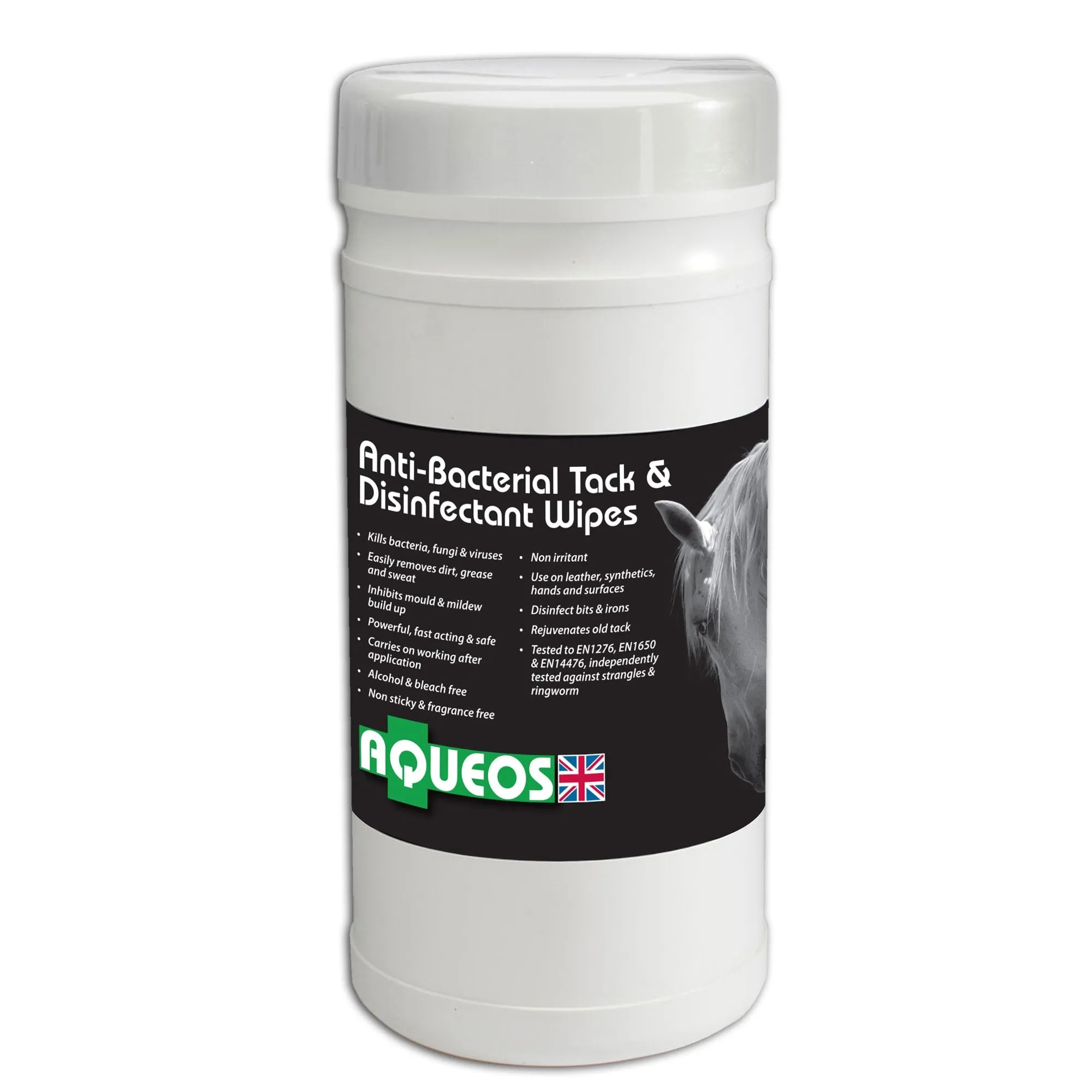 Aqueos Equine Antibacterial Tack & Disinfectant Wipes