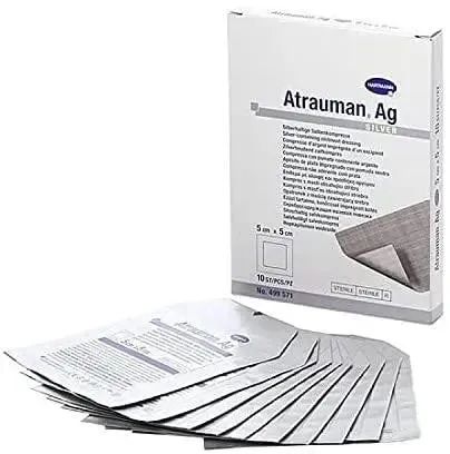 Atrauman Ag Antibacterial Silver Dressing For Wound Care 5 x 5cm