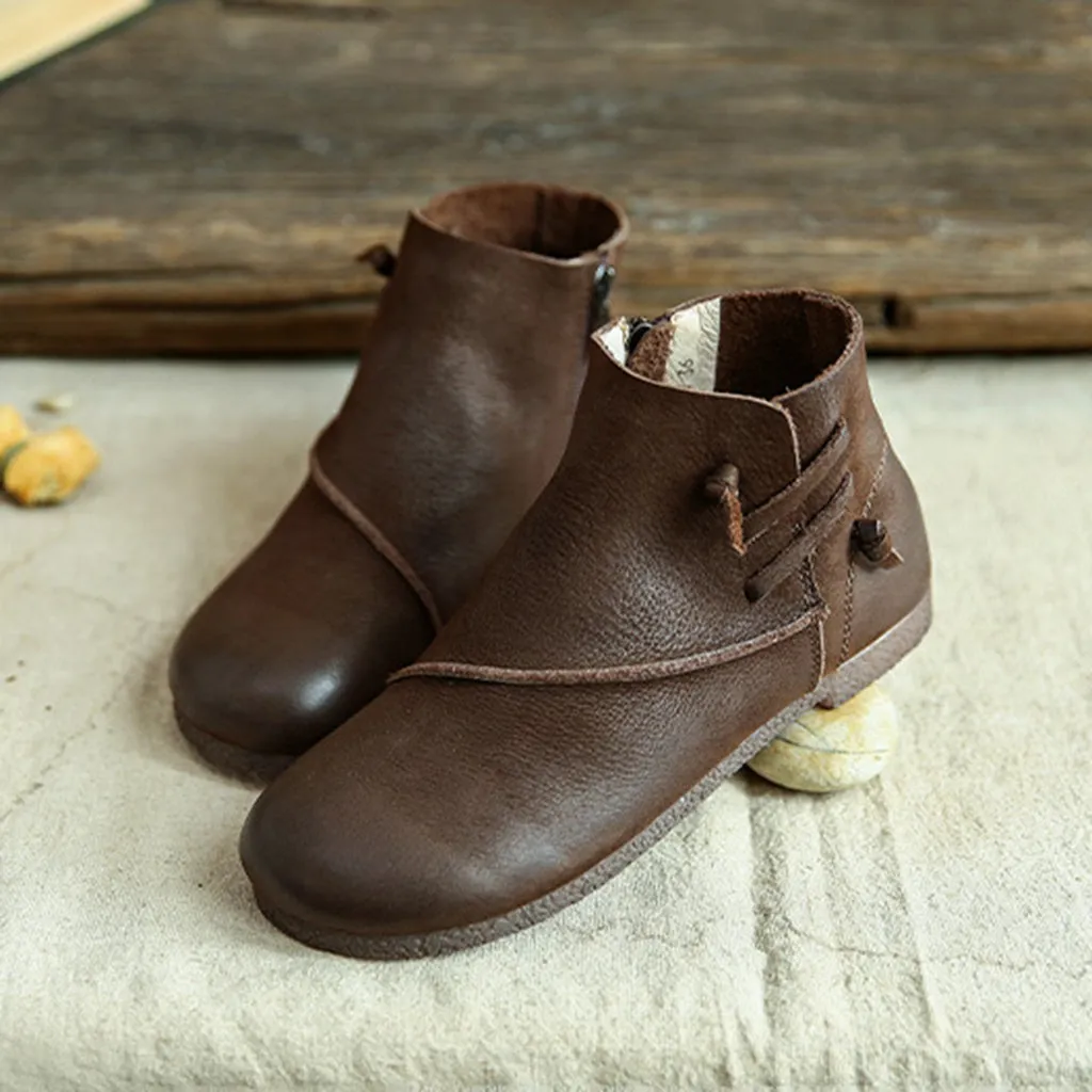 Autumn Handmade Leather Retro Boots | Gift Shoes