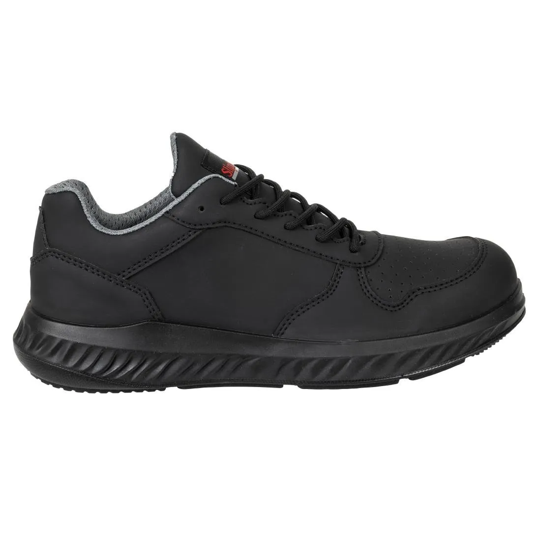 BA063-42 Slipbuster Recycled Microfibre Trainers Matte Black 42