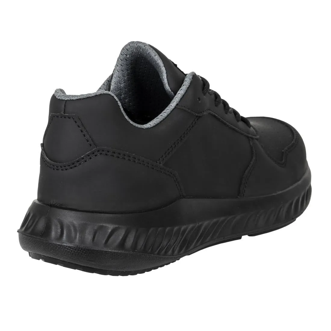 BA063-42 Slipbuster Recycled Microfibre Trainers Matte Black 42