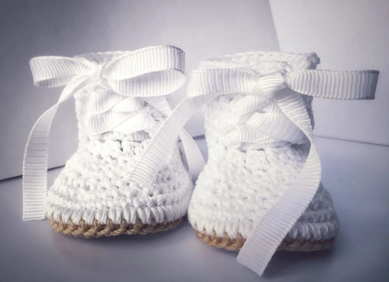 Baby Shoes, Baby Boy  booties, Baby Boy Christening Shoes Crochet , Baptism Shoes, White or Ivory