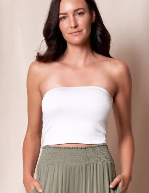 Bamboo Double Layer Bandeau - Soft White