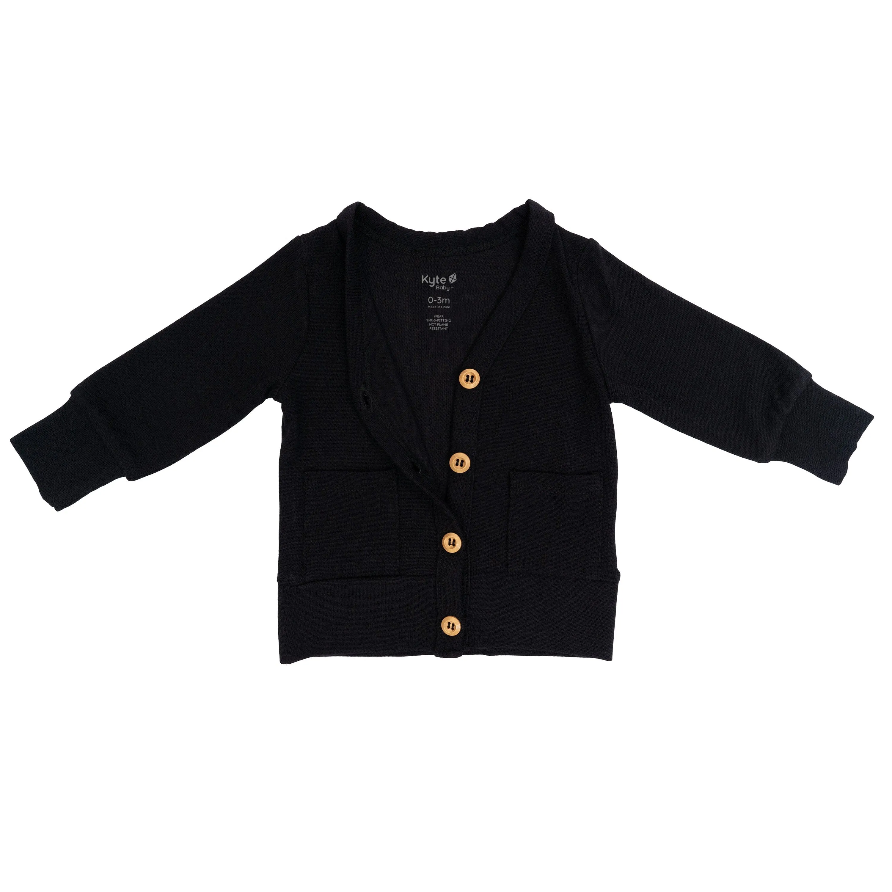 Bamboo Jersey Toddler Cardigan in Midnight