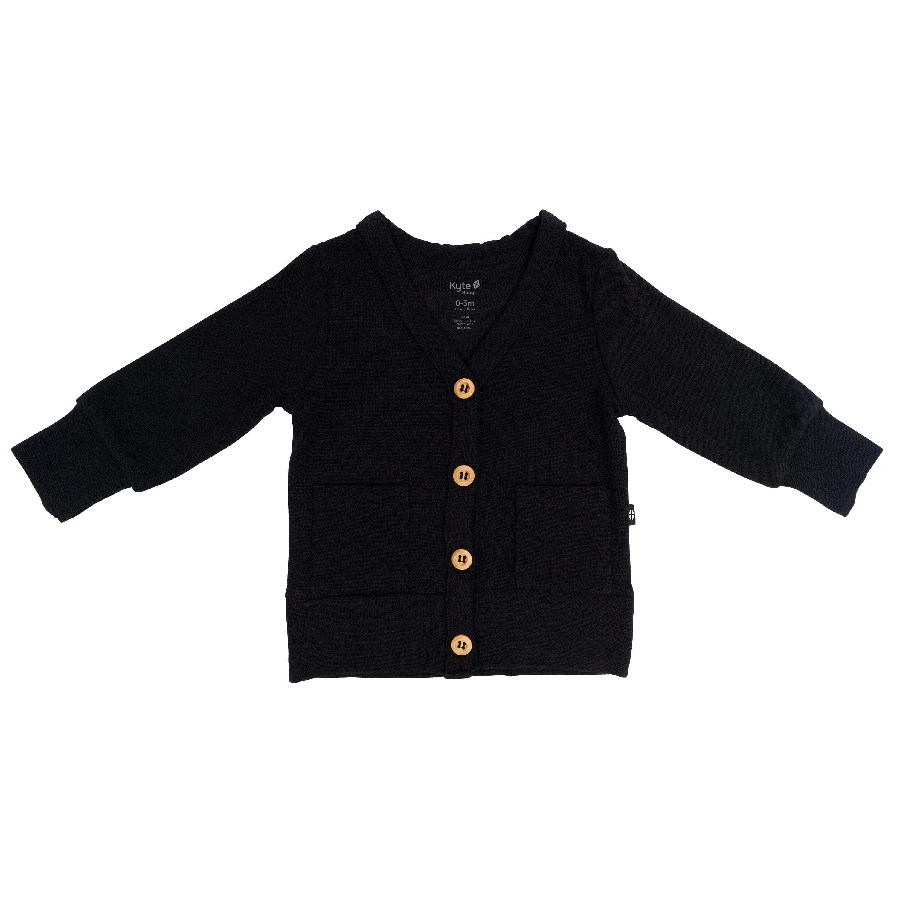 Bamboo Jersey Toddler Cardigan in Midnight