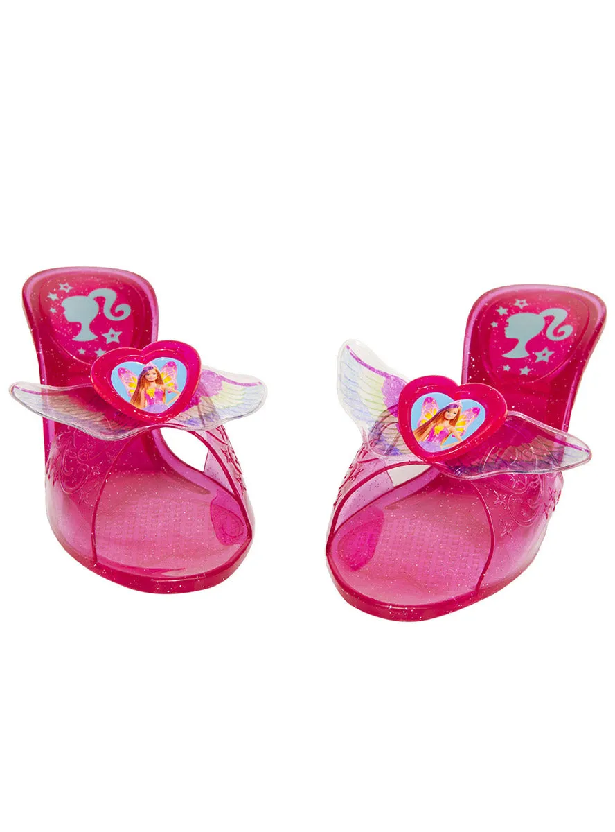 Barbie Girls Pink Click Clack Jelly Costume Shoes