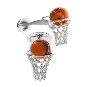 Basketball Hoop Sterling Silver Cufflinks I Jan Leslie