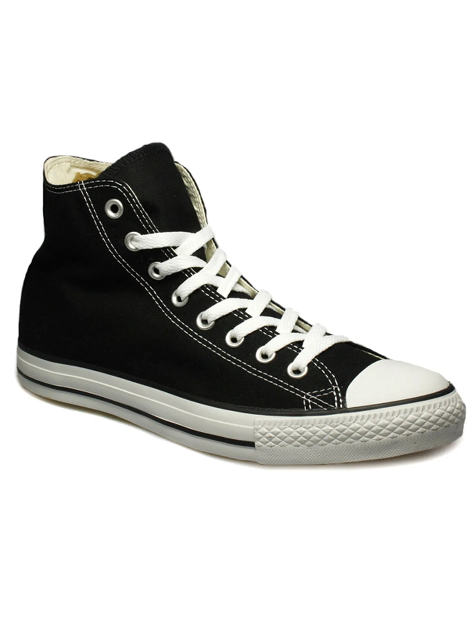 Becca black canvas lace up hi top trainers