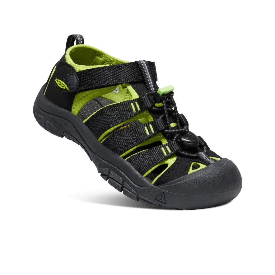 Big Kid's Keen Newport H2 Color: Black/ Lime Green