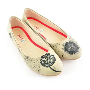 Black Flowers Ballerinas Shoes 1080