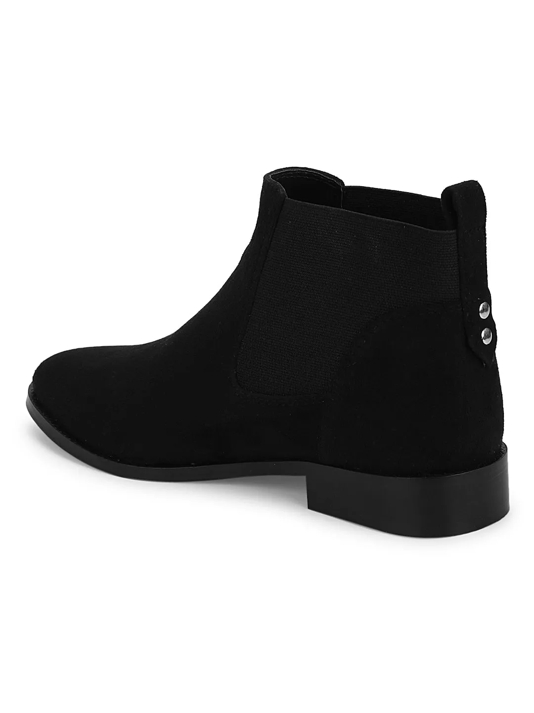 Black Suede Chelsea Ankle Boots