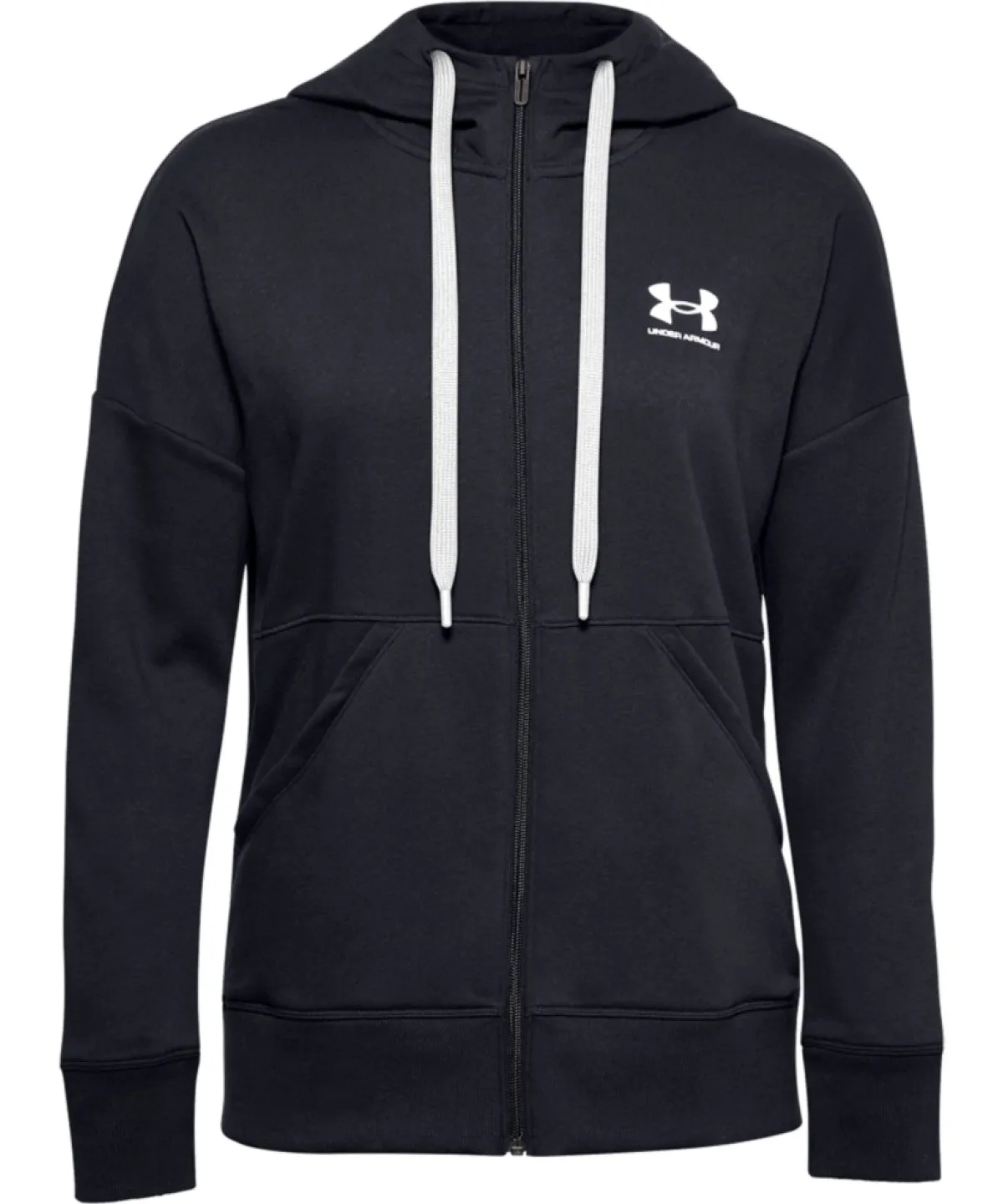 Black/White/White - Women’s Rival fleece full-zip hoodie