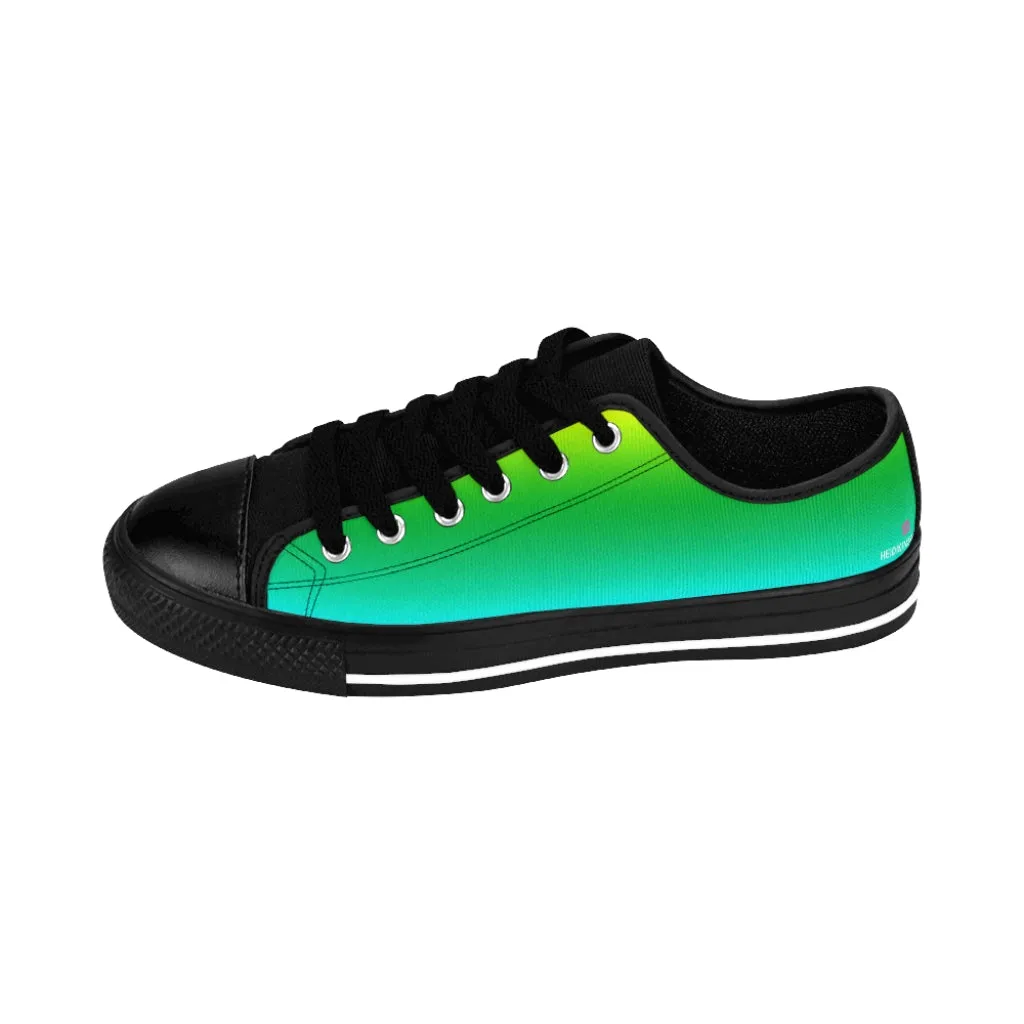 Blue Women's Sneakers, Ombre Rainbow Colorful Best Tennis Casual Shoes For Women (US Size: 6-12)