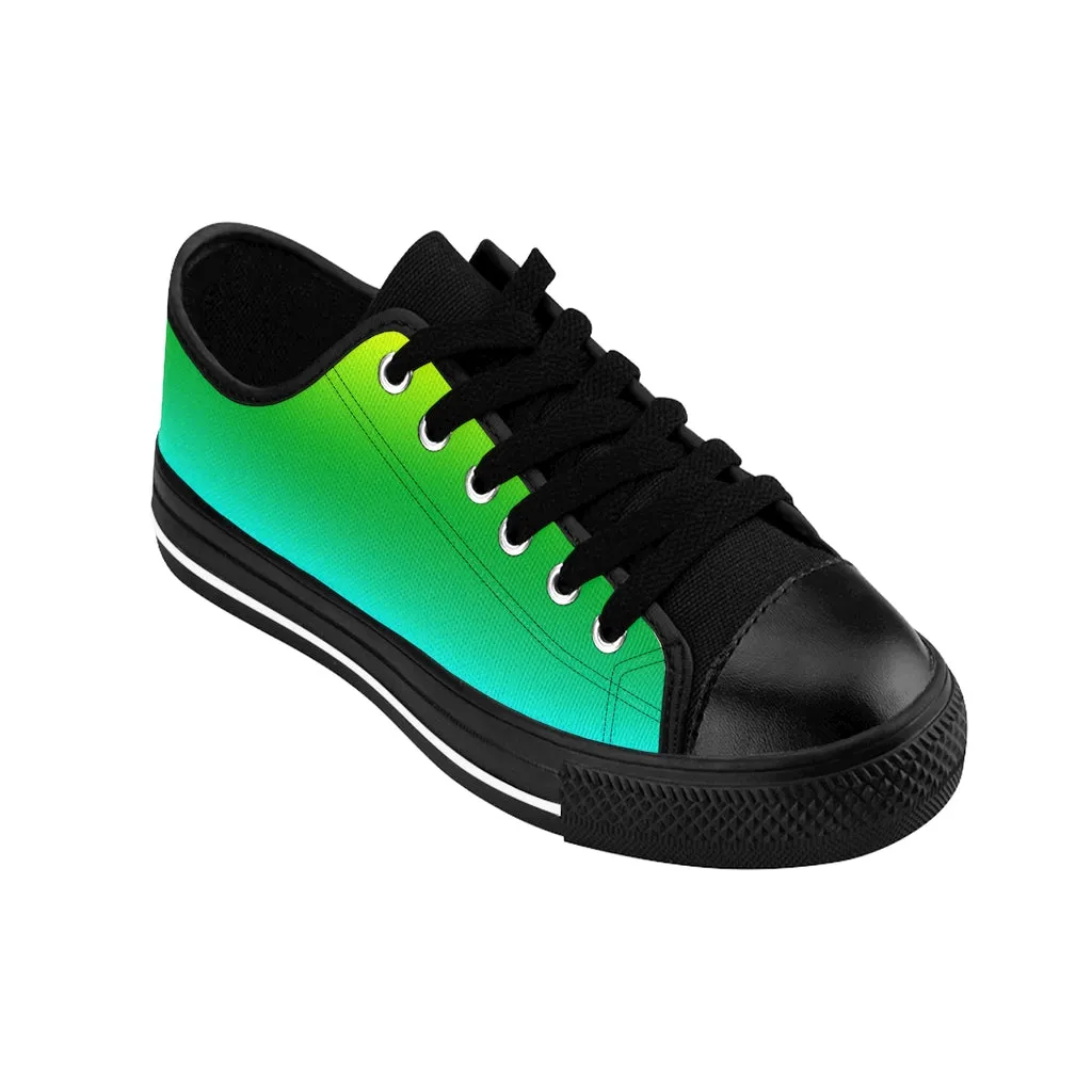 Blue Women's Sneakers, Ombre Rainbow Colorful Best Tennis Casual Shoes For Women (US Size: 6-12)