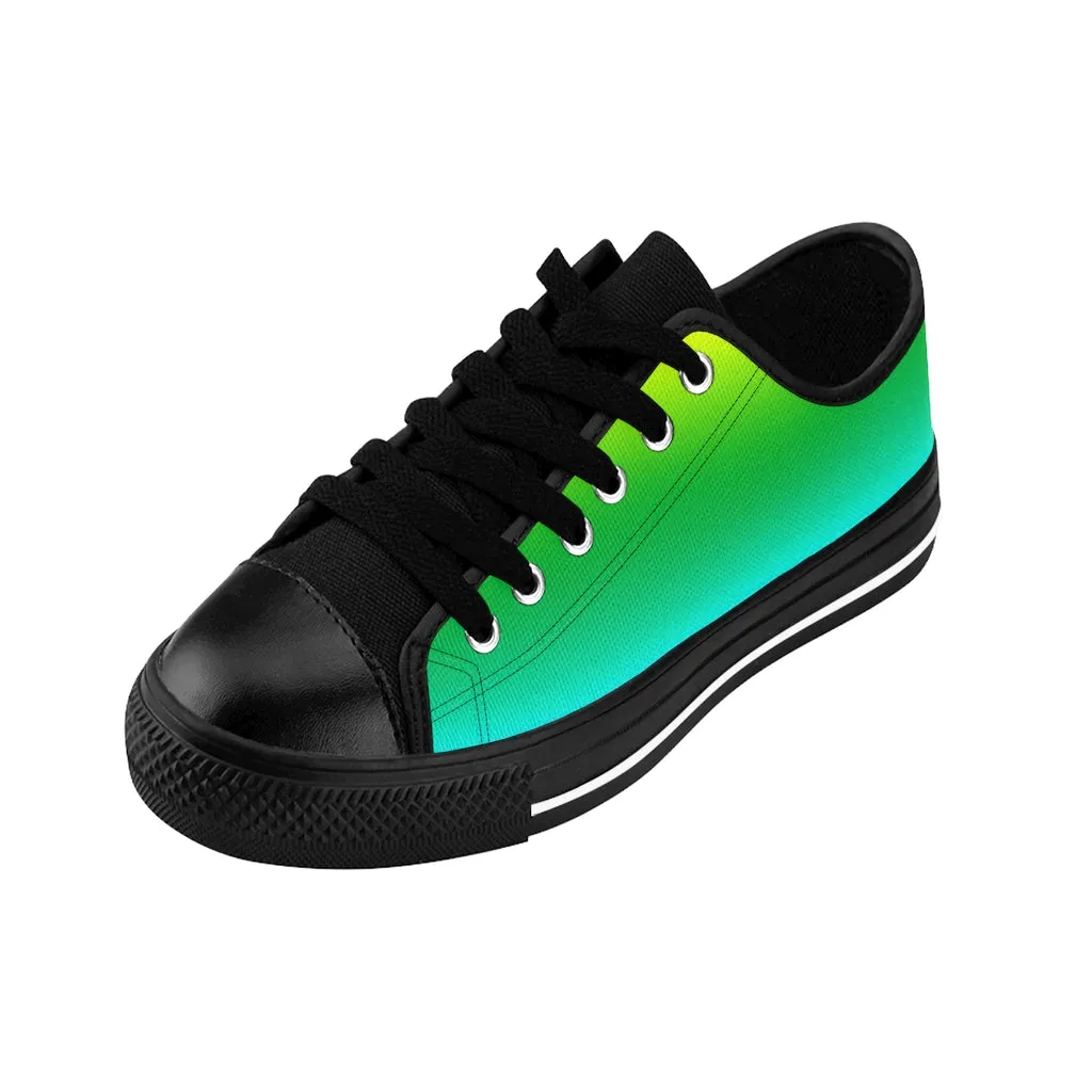 Blue Women's Sneakers, Ombre Rainbow Colorful Best Tennis Casual Shoes For Women (US Size: 6-12)