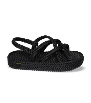 Bodrum Platform Sandals Black