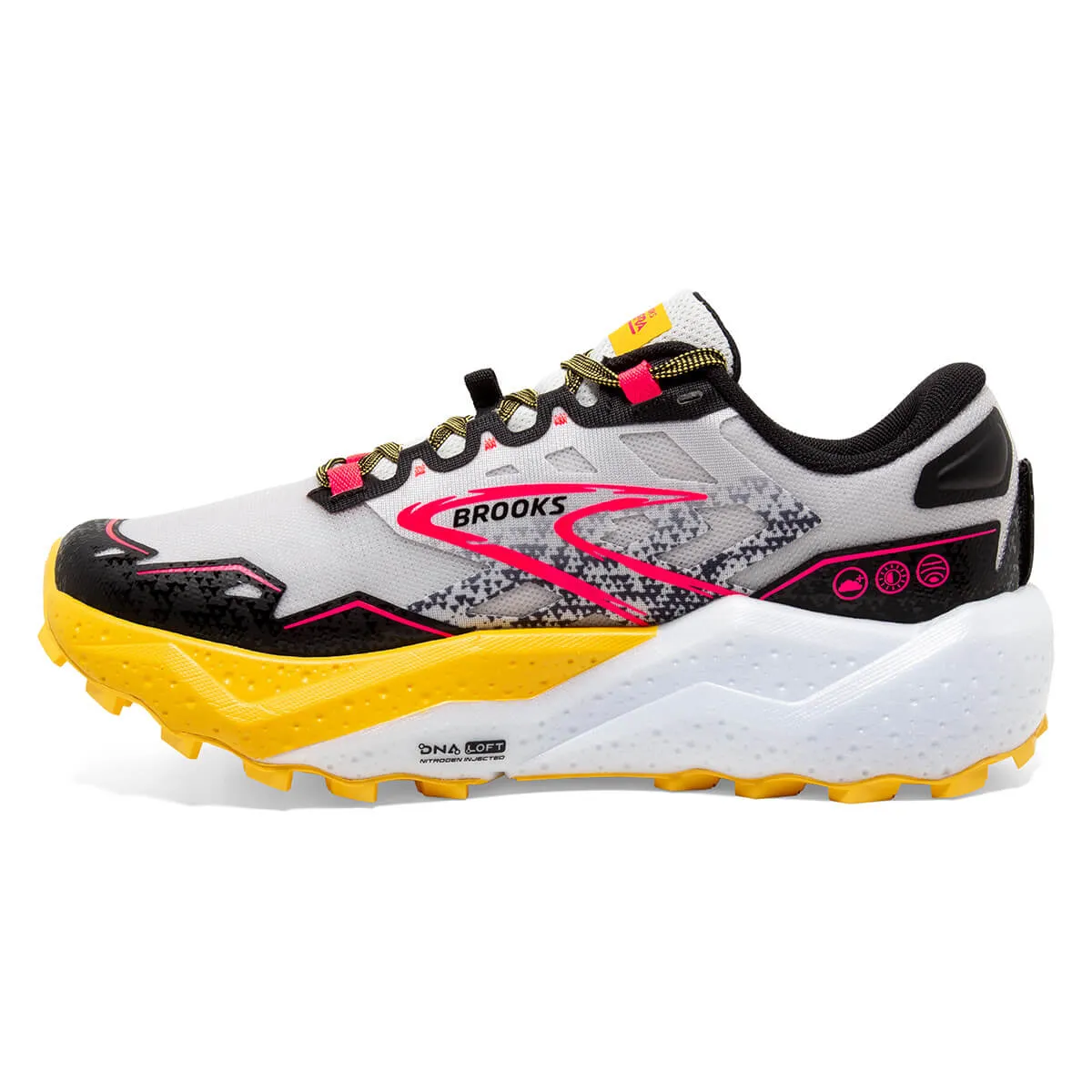 Brooks Caldera 7 Womens | Lunar Rock/lemon Chrome/black