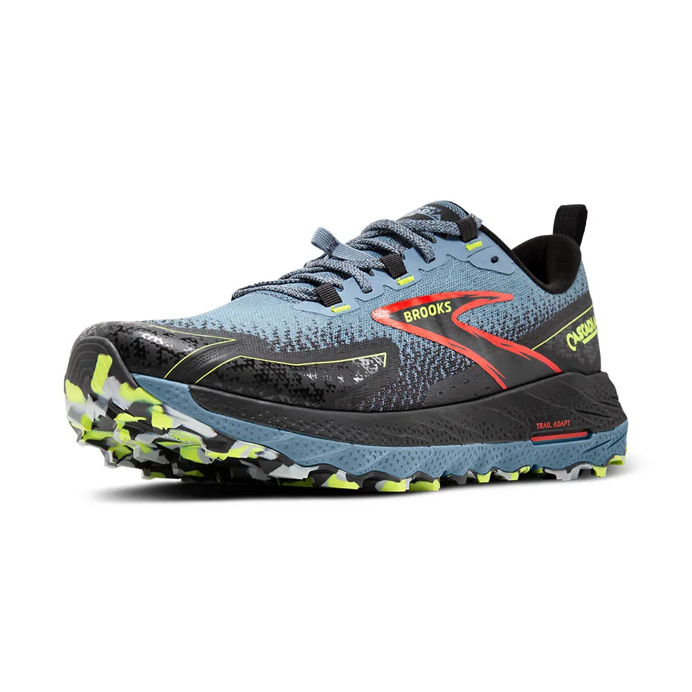 Brooks Cascadia 18 (Mens) - Citadel/Ebony/Lime