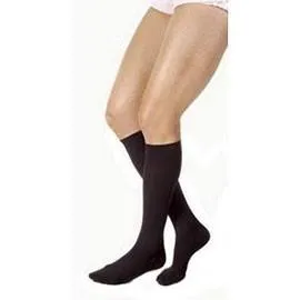 BSN Jobst Men's Knee High Ribbed Compression Socks Extra-large Full Calf, Black, Closed Toe, Latex-free - 1 Pair